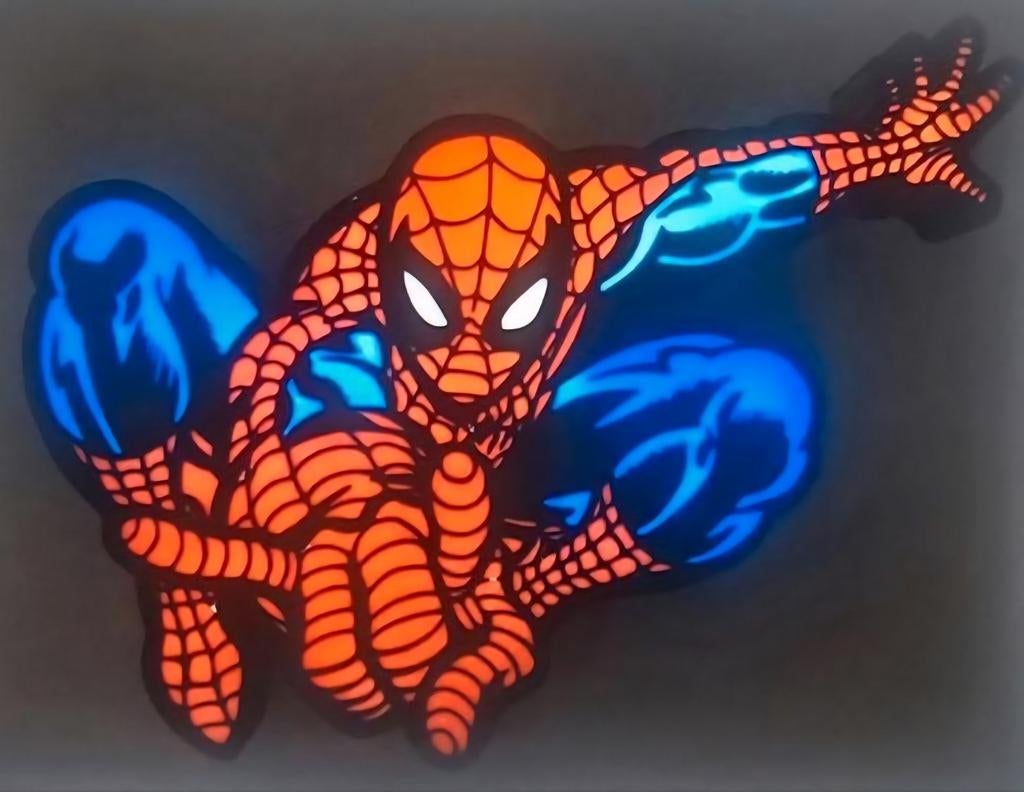 Spiderman wandlamp incl. ledverlichting. Nu €34,95, Ophalen of Verzenden, Zo goed als nieuw