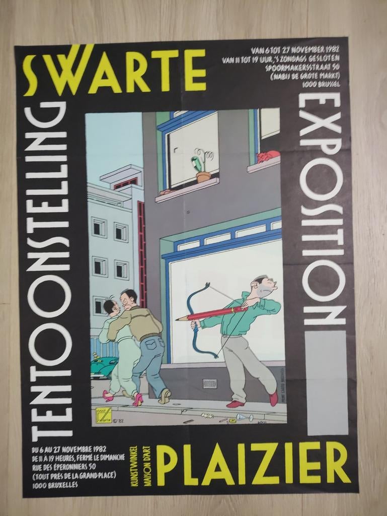 Affiche d'exposition d'art de Joost Swarte - 1982, Enlèvement