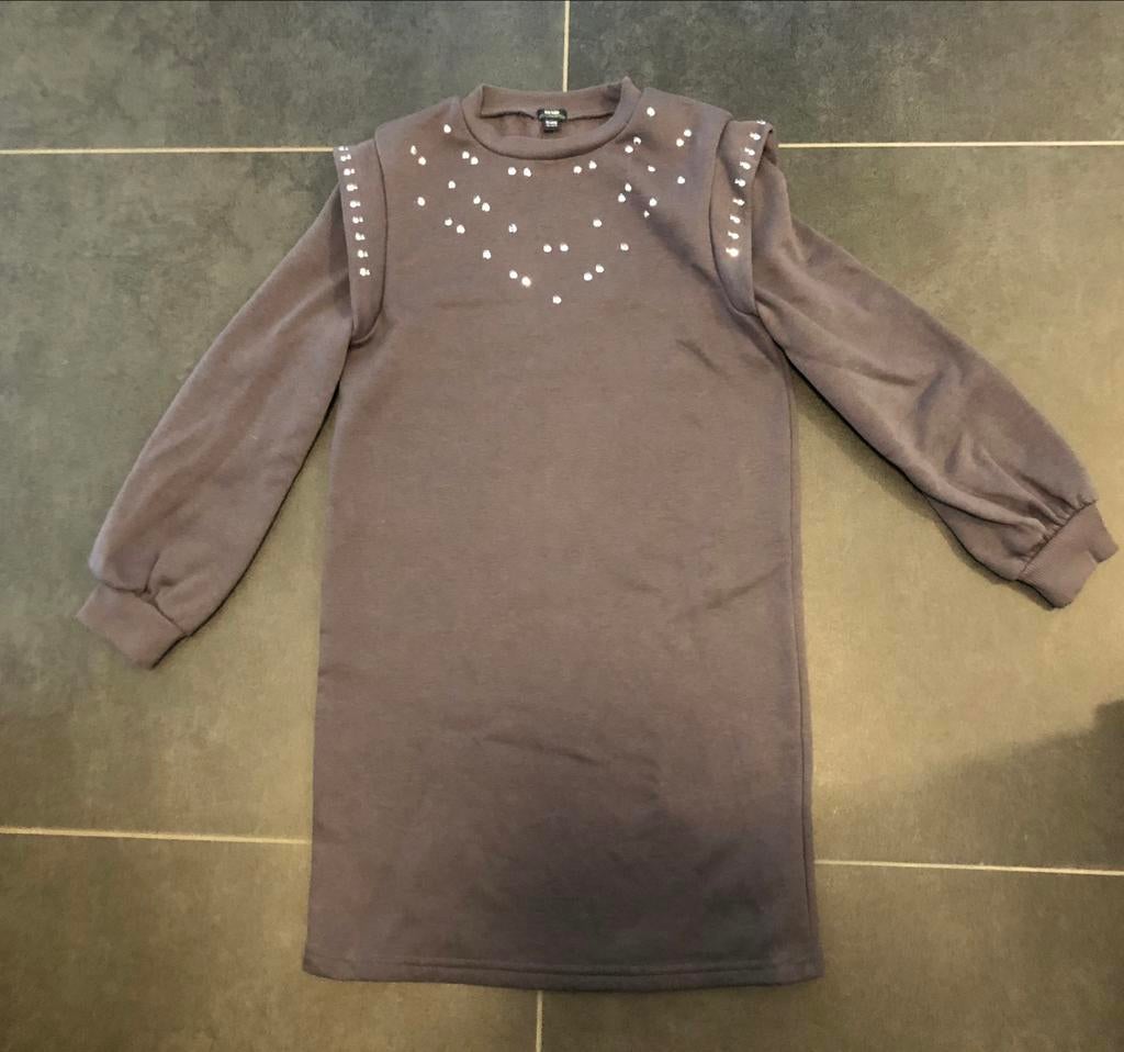 Winter kleedje grijs met strass steentjes, Ophalen of Verzenden, Zo goed als nieuw