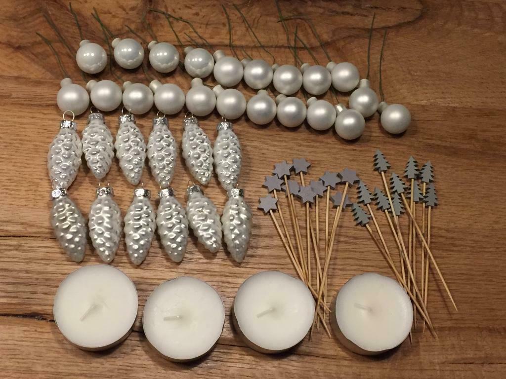 Kerst setje om zelf adventskrans te maken, zie beschrijving, Diversen, Ophalen of Verzenden, Zo goed als nieuw