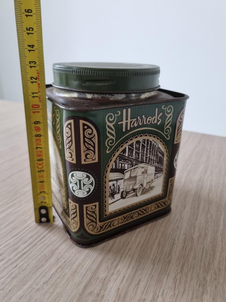 Vintage blikken theedoos Harrods, Verzenden