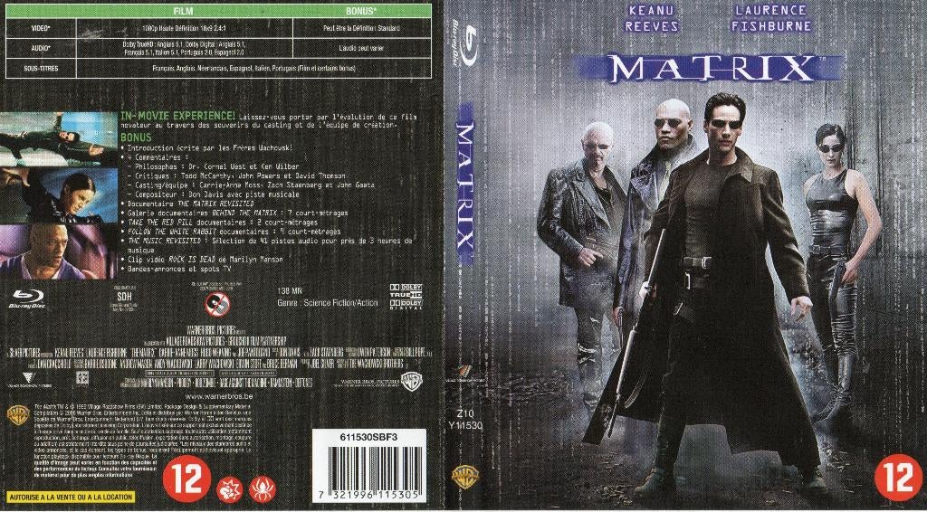 matrix (blu-ray) neuf, CD & DVD, Blu-ray, Comme neuf, Science-Fiction et Fantasy, Enlèvement ou Envoi