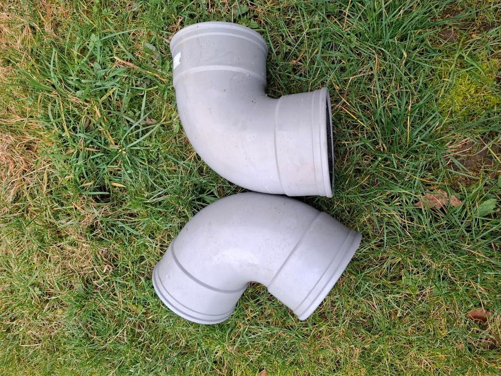 PVC 160 Dyka bocht 90' Dubbel manchet, Ophalen, Nieuw