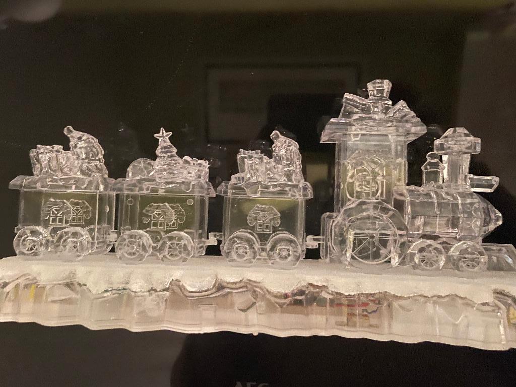 Train de Noël en cristal, musique et lumières, NOUVEAU, Enlèvement, Neuf