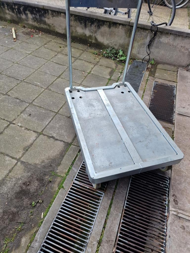 Platte kar plateau wagen, Ophalen, Gebruikt