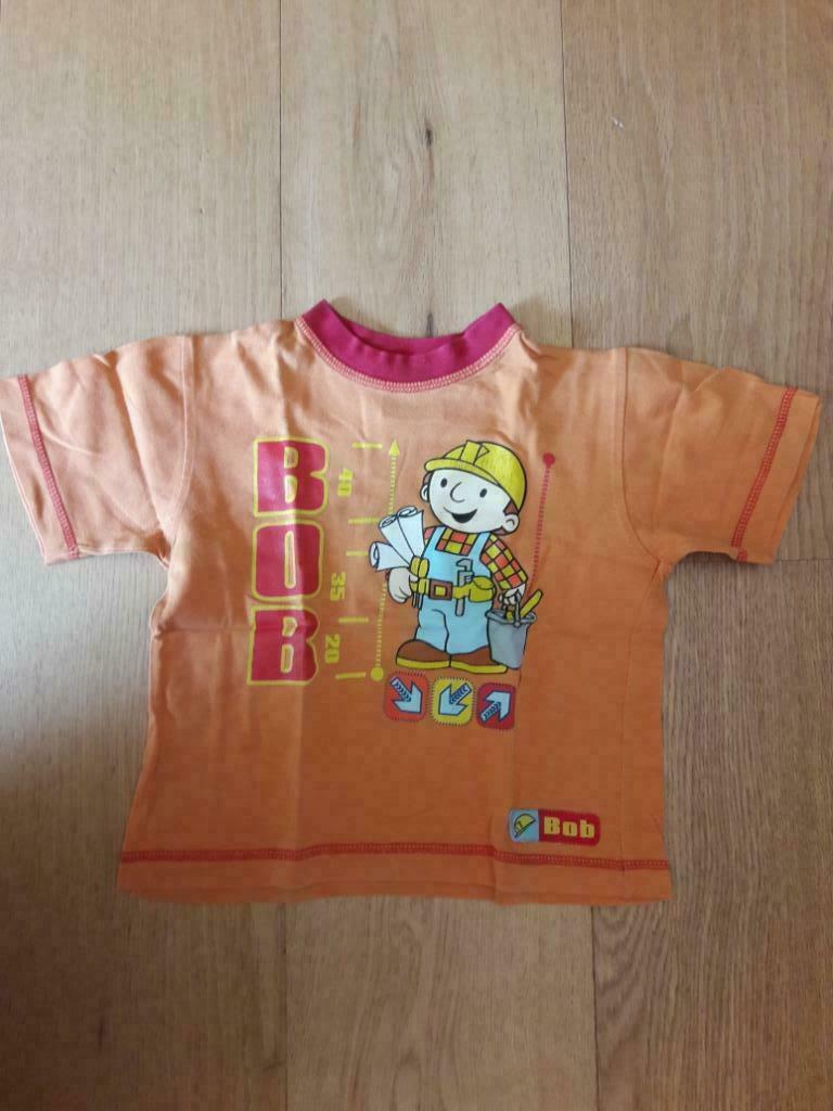 T-shirt, Bob le bricoleur, orange, taille 110, Garçon, Enlèvement ou Envoi, Chemise ou À manches longues, Utilisé