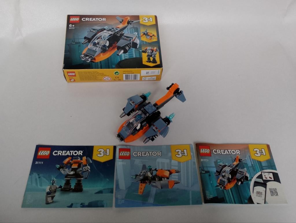 LEGO CREATOR 3in1 31111 Cyber Drone (6j+), Ophalen of Verzenden, Zo goed als nieuw, Complete set, Lego