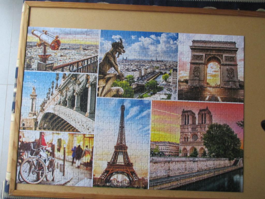puzzel trefl 1000 parijs + mat, Ophalen of Verzenden, 500 t/m 1500 stukjes, Zo goed als nieuw, Legpuzzel