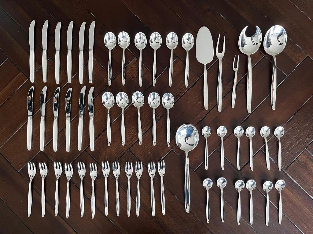 Verzilverd dessert bestek, Antiek en Kunst, Antiek | Bestek, Ophalen of Verzenden