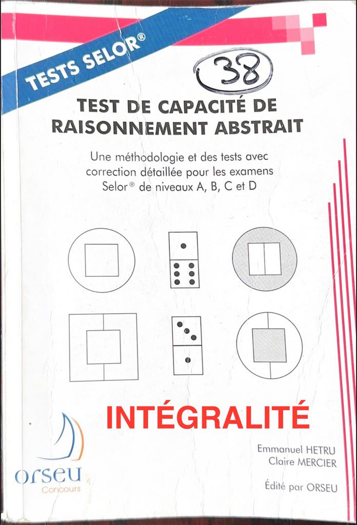 Boek „Abstract Reasoning Test” - Selor (PDF), Overige onderwerpen, Emmanuel Hetru er Claire Mercier