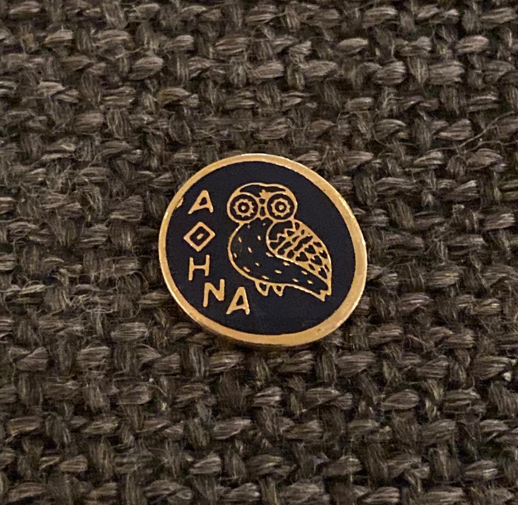 PIN - AOHNA - GRIEKENLAND - ATHENE - UIL - CHOUETTE - OWL, Envoi, Utilisé, Autres sujets/thèmes, Insigne ou Pin's
