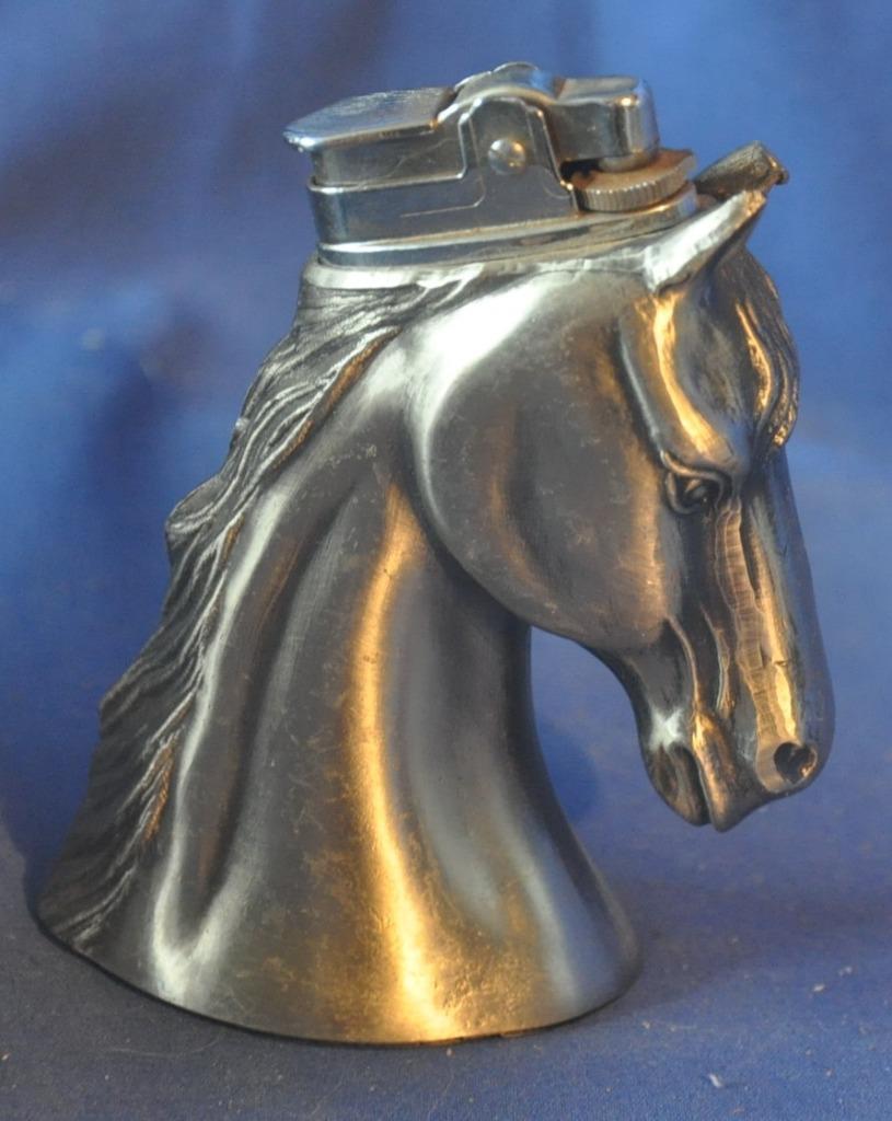 briquet de table au gaz tête de cheval, Ophalen of Verzenden, Zo goed als nieuw, Aansteker