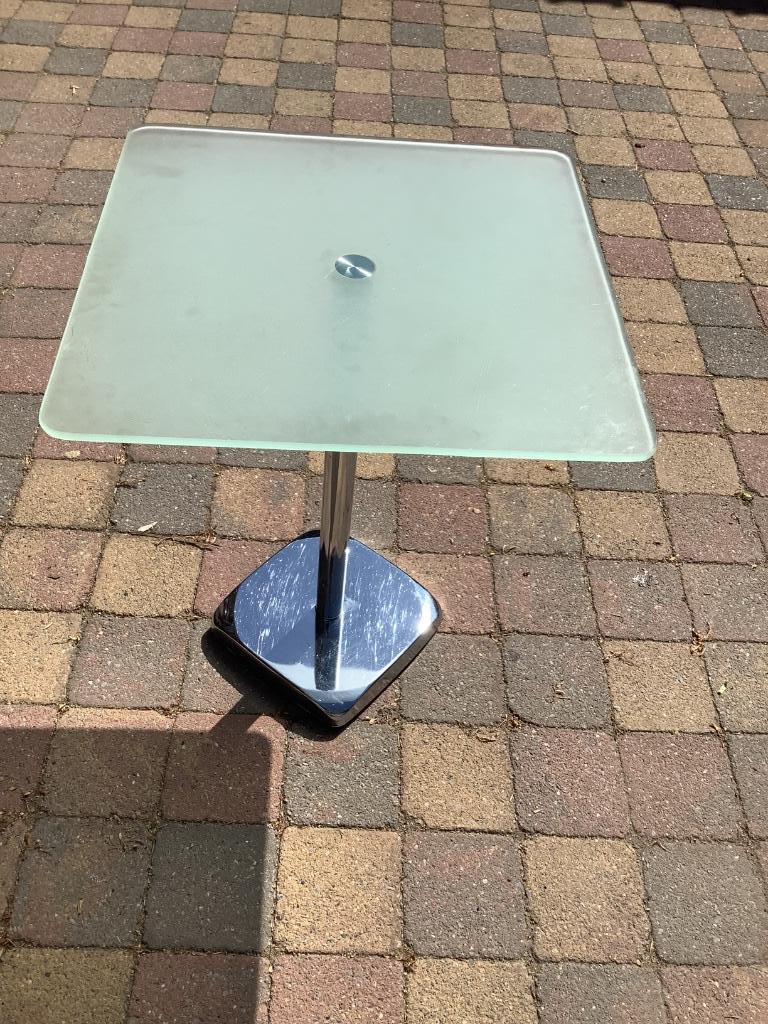 Glazen tafeltje, Ophalen, Gebruikt, Vierkant, Glas