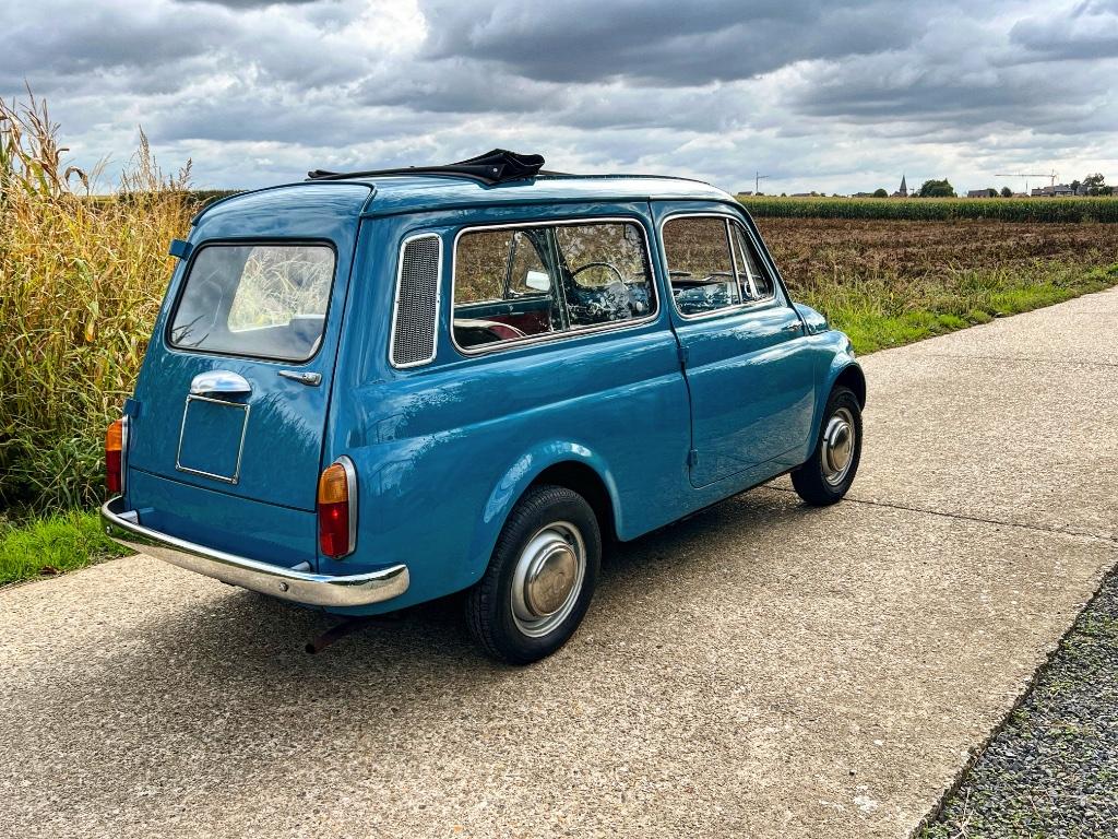 Fiat 500 | Giardiniera | Blu Turchese | 1971 | Topstaat |, Autos, 22 kW, Achat, Boîte manuelle, Toit ouvrant