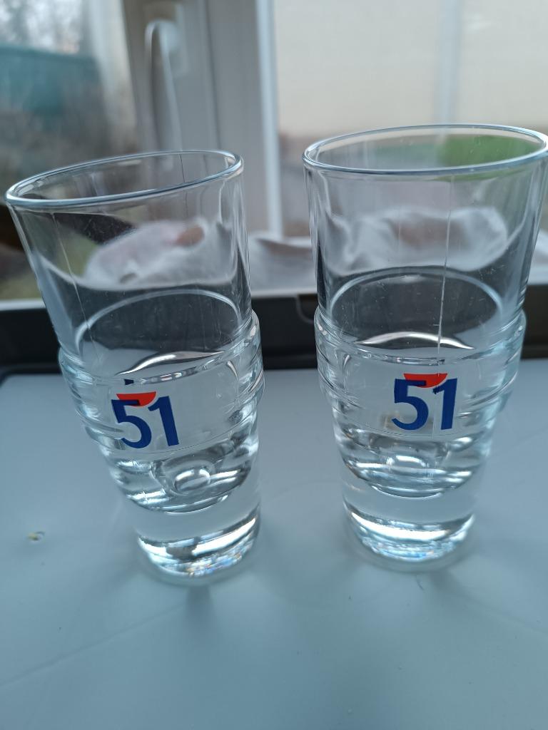 A vendre 2 verres pastis 51, Ophalen, Gebruikt, Overige typen