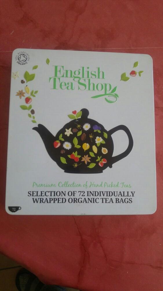 Boîte métal à the + lot de thé périmés 2017 english tea shop, Hobby en Vrije tijd, Theezakjes, Ophalen, Opbergdoos