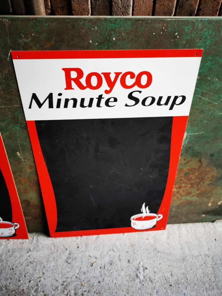 Soupe minute Royco, liste de prix ou tableau de suggestions, Collections, Enlèvement ou Envoi, Comme neuf, Panneau publicitaire