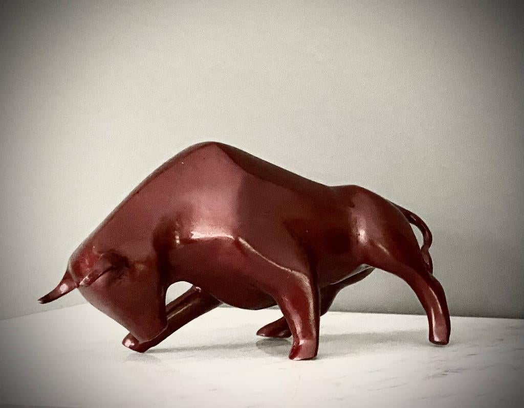 Taureau en Bronze  Numéroté 4/20 Art Déco signé P Chenet, Antiquités & Art, Enlèvement ou Envoi, Bronze