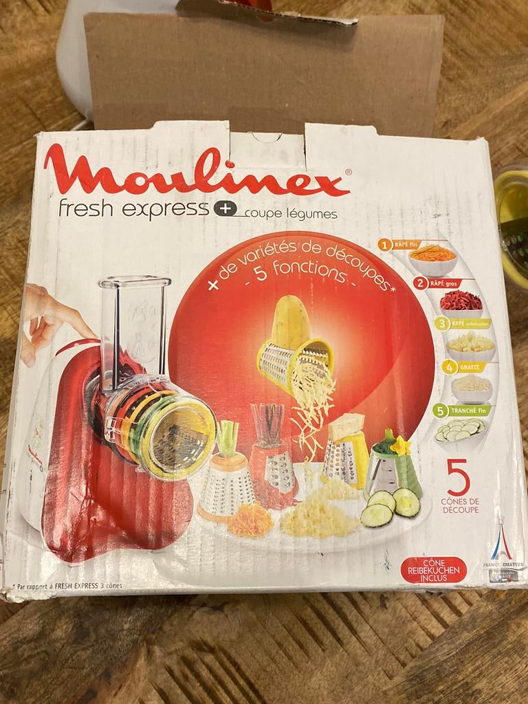 Moulinex Fresh Express+ groentesnijder – compleet en werkend, Ophalen of Verzenden, Nieuw