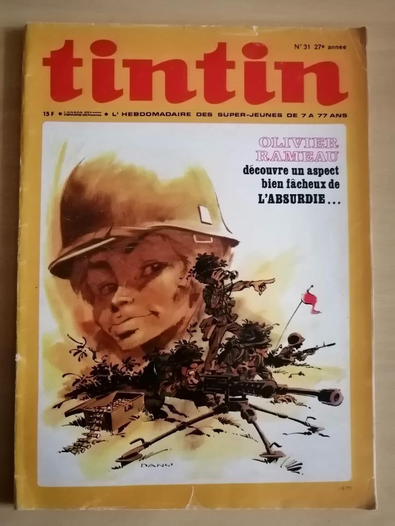 Le journal de Tintin numéro 31 - 1972, Enlèvement ou Envoi, Journal
