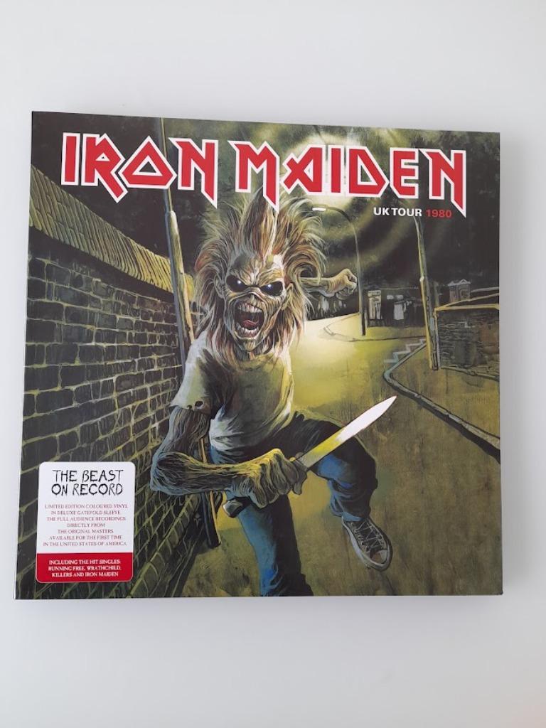Iron Maiden UK tour 1980 red vinyl 2LP, Cd's en Dvd's, Vinyl | Hardrock en Metal, Verzenden, Zo goed als nieuw