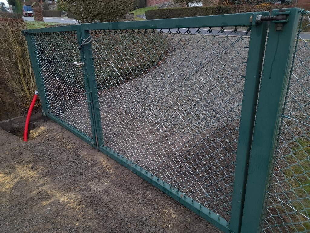 Portail 2 ouvrants, Ophalen, Gebruikt, 100 tot 150 cm, IJzer