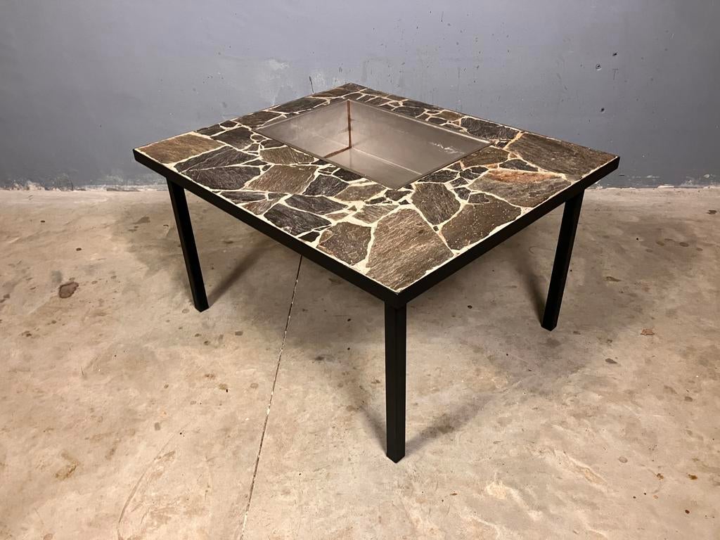 Sale: Brutalist salontafel bijzettafel leisteen plantenbak, Huis en Inrichting, Tafels | Salontafels, Gebruikt, Ophalen