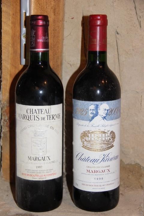 chateau Kirwan 1998 et Marquis de Terme 1997 grand cru class, Neuf, Pleine, Enlèvement, Vin rouge