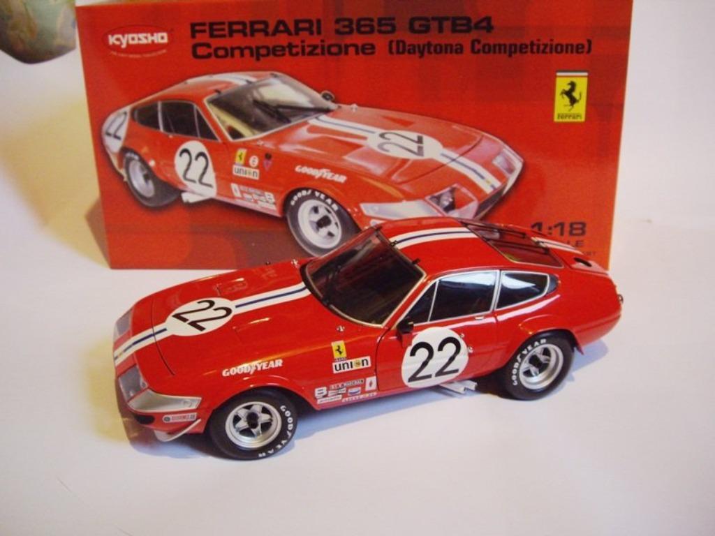 Ferrari 365 GTB Gr.4 #22  van 1/18, Ophalen of Verzenden, Zo goed als nieuw, Auto, Kyosho