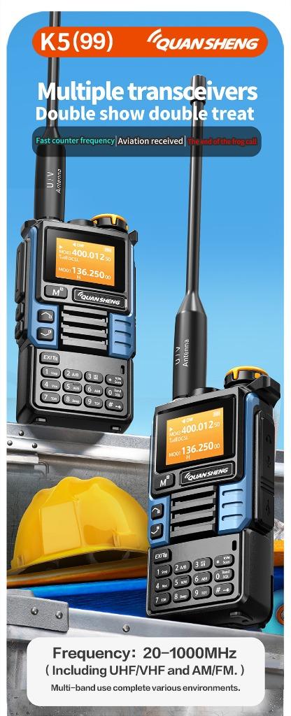 Quangsheng UV-K6  tranciever 5W (ook met airband en CB), Telecommunicatie, 5 tot 15 km, Nieuw, Ophalen of Verzenden, Portofoon of Walkie-talkie