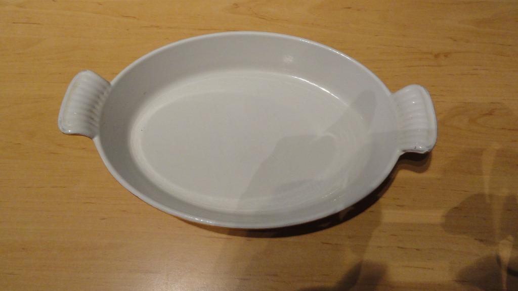 Gietijzeren ovenschaal type  le creuset, Huis en Inrichting, Ophalen of Verzenden, Gebruikt, Gietijzer, Overige typen