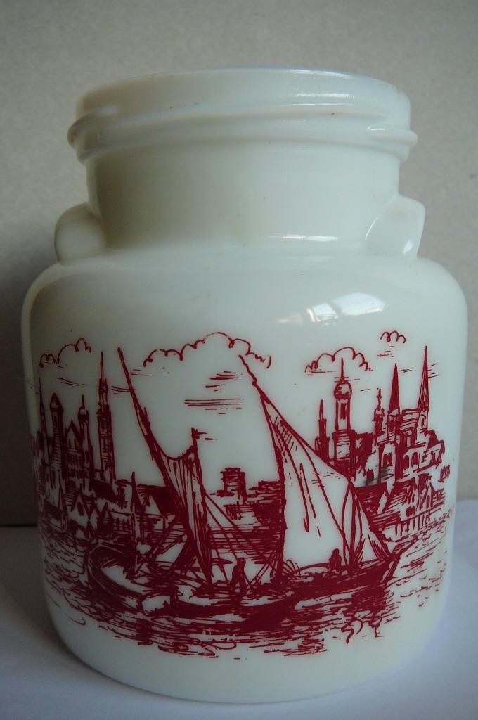 Moutardier vintage en verre sans couvercle, hauteur 11,5 cm, Enlèvement ou Envoi, Comme neuf, Ustensile
