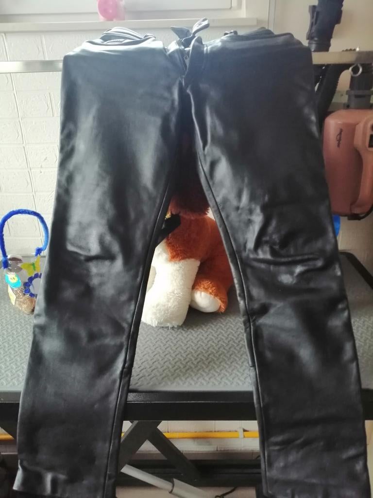 Lederen broek, Kleding | Heren, Broeken en Pantalons, Ophalen, Zo goed als nieuw