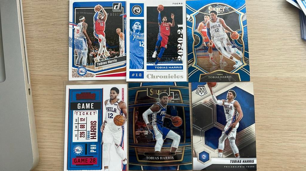 6 cartes de Tobias Harris, Enlèvement ou Envoi, Comme neuf
