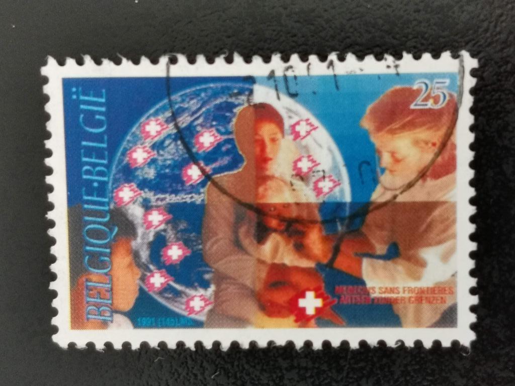 Belgique 1991 - Médecins sans frontières, Enlèvement ou Envoi, Affranchi