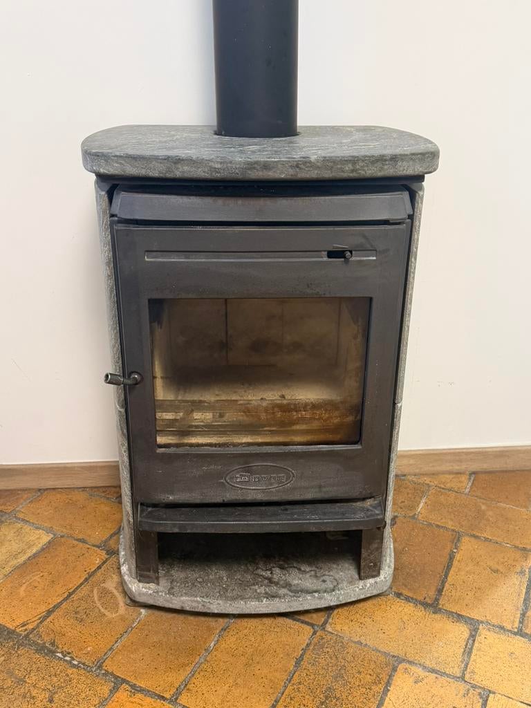 Poele a bois Dovre en pierres naturelles, Maison & Meubles, Enlèvement, Comme neuf, Bois, Poêle à bois