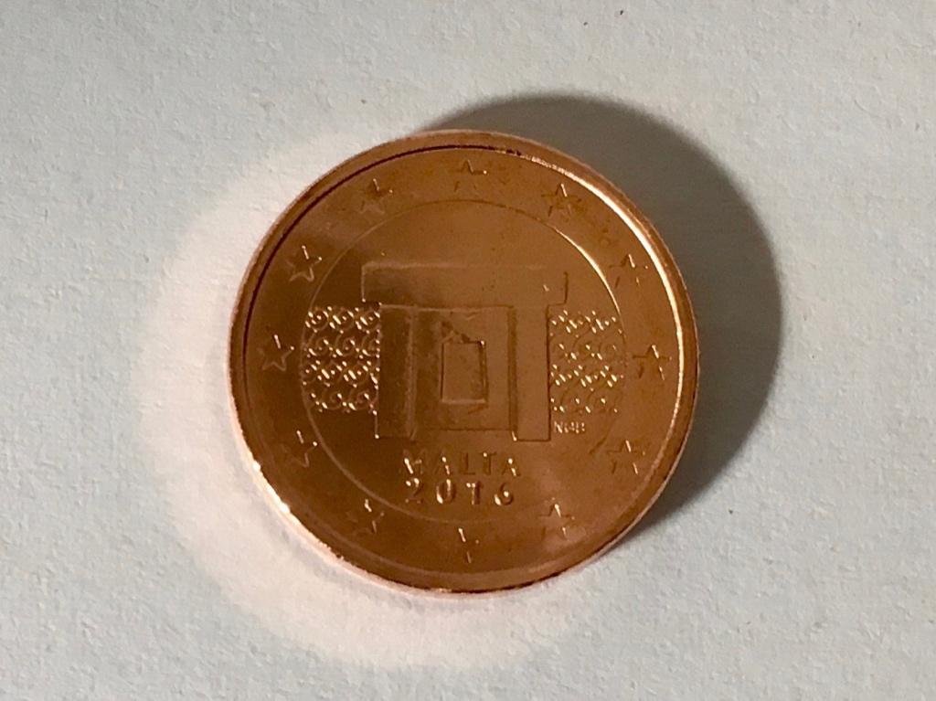 Malta 2016 1 Eurocent UNC, Envoi, Malte, 1 centime, Monnaie en vrac