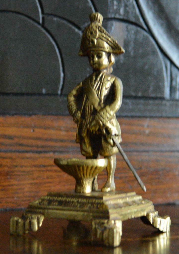 brocante messing "manneke pis" in uniform, Ophalen of Verzenden
