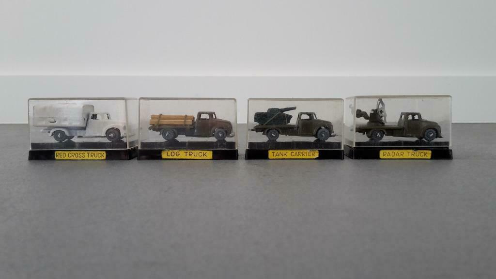 blikken miniatuur armytrucks AHI Brand Toys Japan/1950, Verzamelen, Ophalen of Verzenden