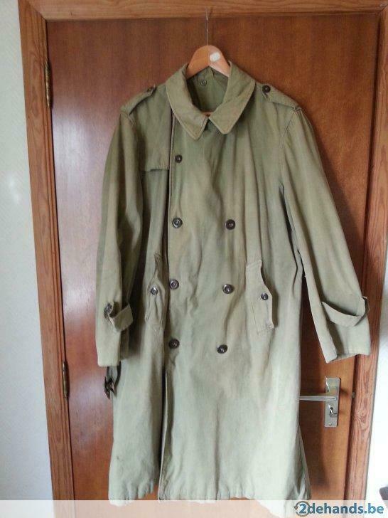 Oude leger-overjas  / regenjas, Verzamelen, Militaria | Algemeen, Ophalen of Verzenden