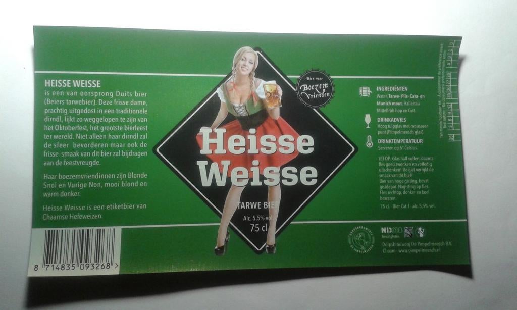 Bieretiket gebrouwen bij Het Nest, Ophalen of Verzenden, Nieuw