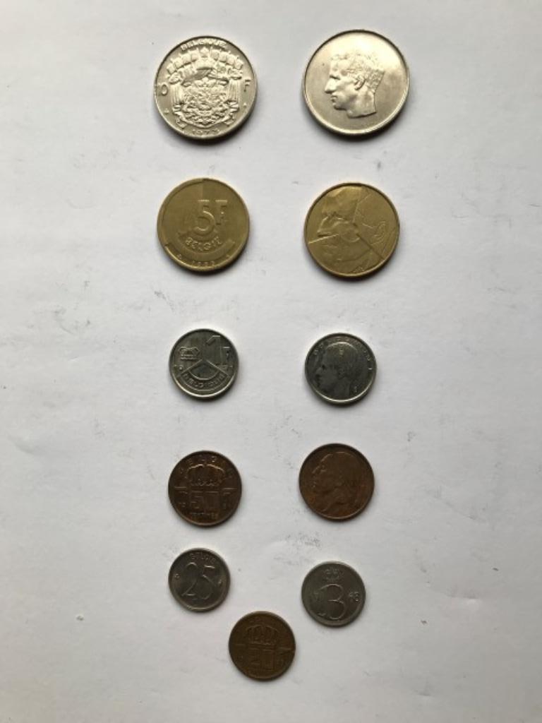 Munten België verschillende jaren, Timbres & Monnaies, Monnaies | Belgique, Monnaie en vrac, Autre, Enlèvement