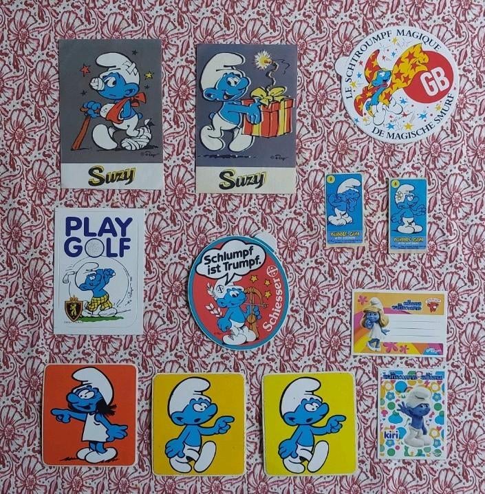 Autocollants Schtroumpfs 1 Euro, Collections, Enlèvement ou Envoi, Neuf, Bande dessinée ou Dessin animé