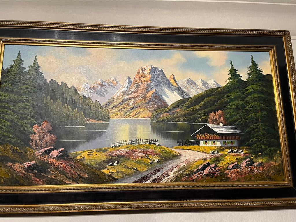 Grand tableau signé, Enlèvement ou Envoi