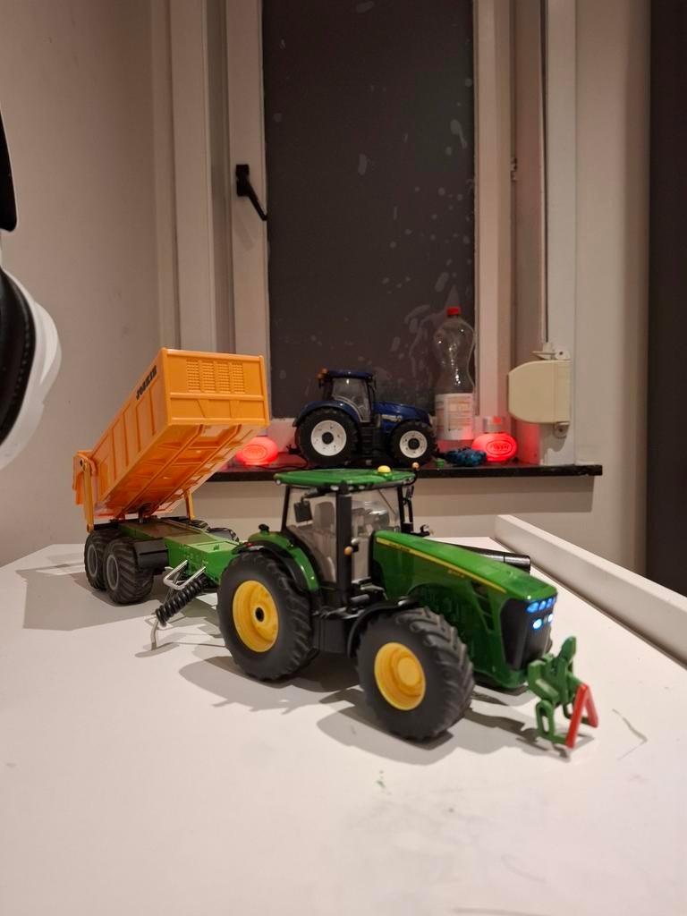 Rc John deere r8345 met joskin rc kar, Enlèvement, Utilisé, Tracteur et Agriculture, SIKU