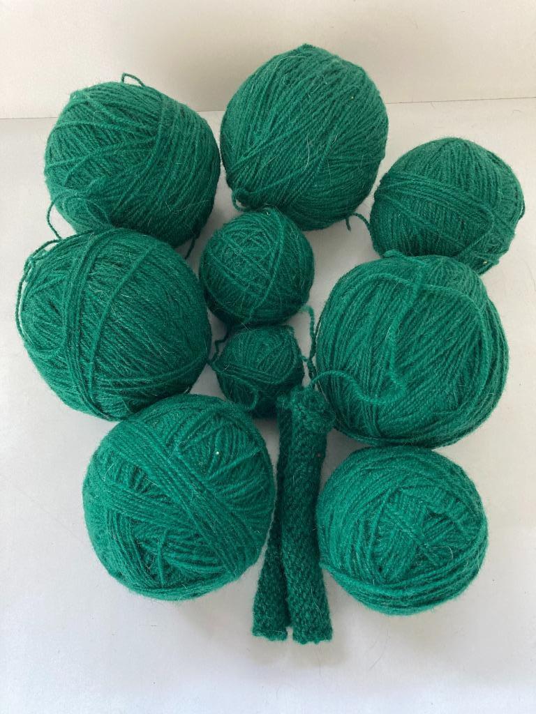 Lot groen breigaren +/- 730 gram, Verzenden, Nieuw, Breien of Haken, Wol of Garen