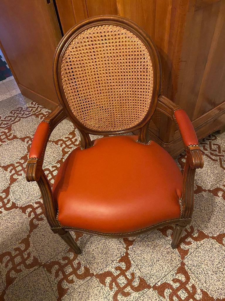Fauteuil, Enlèvement, Comme neuf, Cuir, Ancien