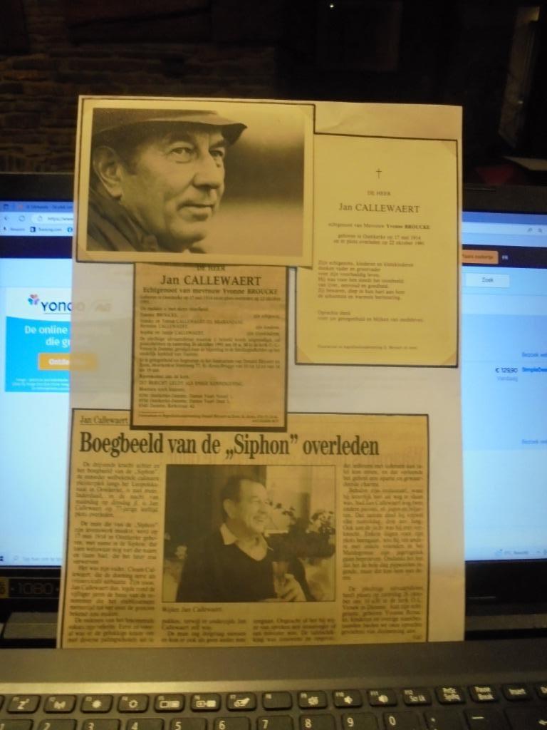 dp Jan Callewaert, Collections, Enlèvement ou Envoi, Image pieuse