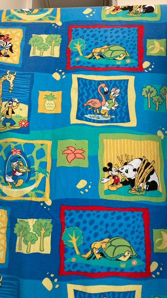 182: 1 persoons dekbedovertrek Flanel Disney, Ophalen of Verzenden, Gebruikt, Jongetje of Meisje, Dekbedovertrek