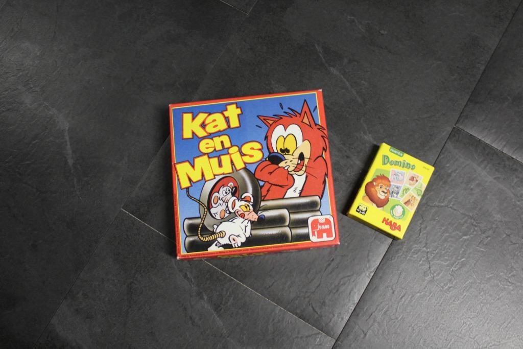 Spelletjes Kat en Muis en Domino met dieren, Hobby en Vrije tijd, Een of twee spelers, Ophalen of Verzenden, Gebruikt, Ravensburger
